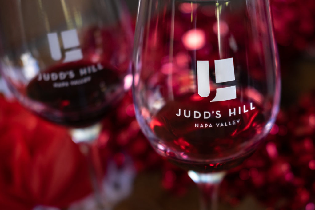 Judd's Hill Glasses Filled with Red Wine